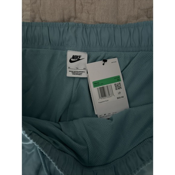 Nike Swim Shorts Mens XL Blue Lined Drawstring Trunks Mesh Athletic FN3307-464 - Picture 2 of 5